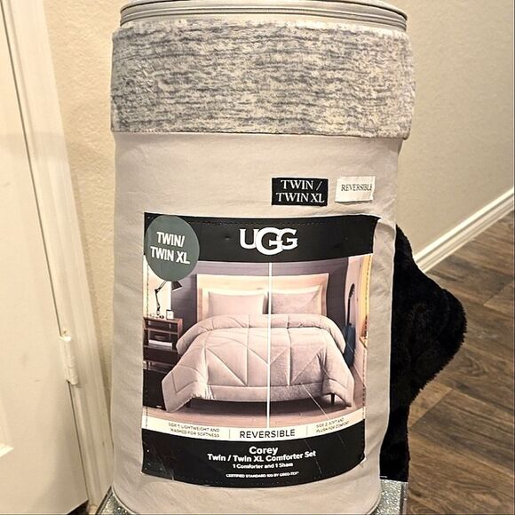 Ugg Corey Twin/Twin XL Comforter Set- Seal Grey - Picture 7 of 8